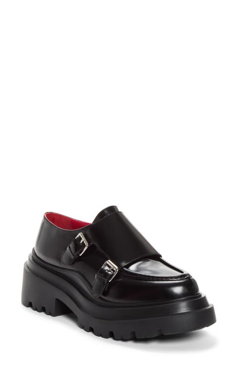 Monk Strap Buckle Platform Loafer