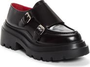 PLAN C Monk Strap Buckle Platform Loafer