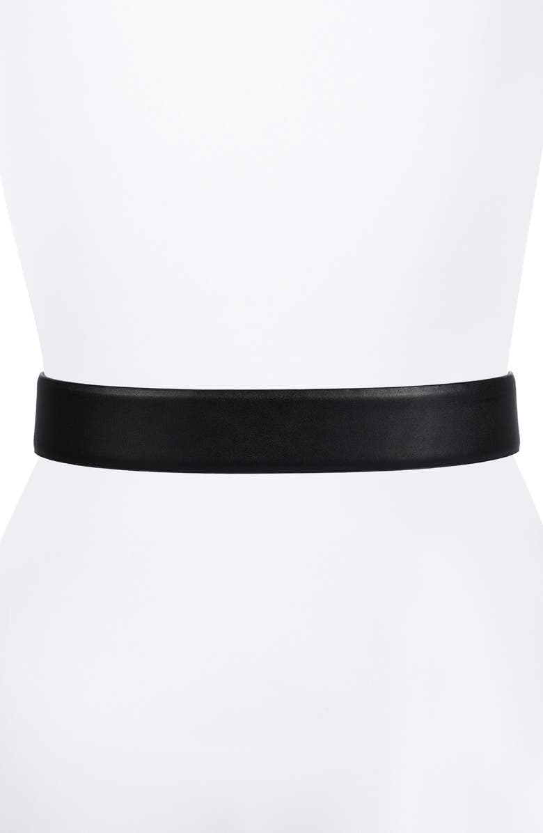 Kurt Geiger London Leather Belt with Crystal-Embellished Eagle Head Buckle, Alternate, color, 