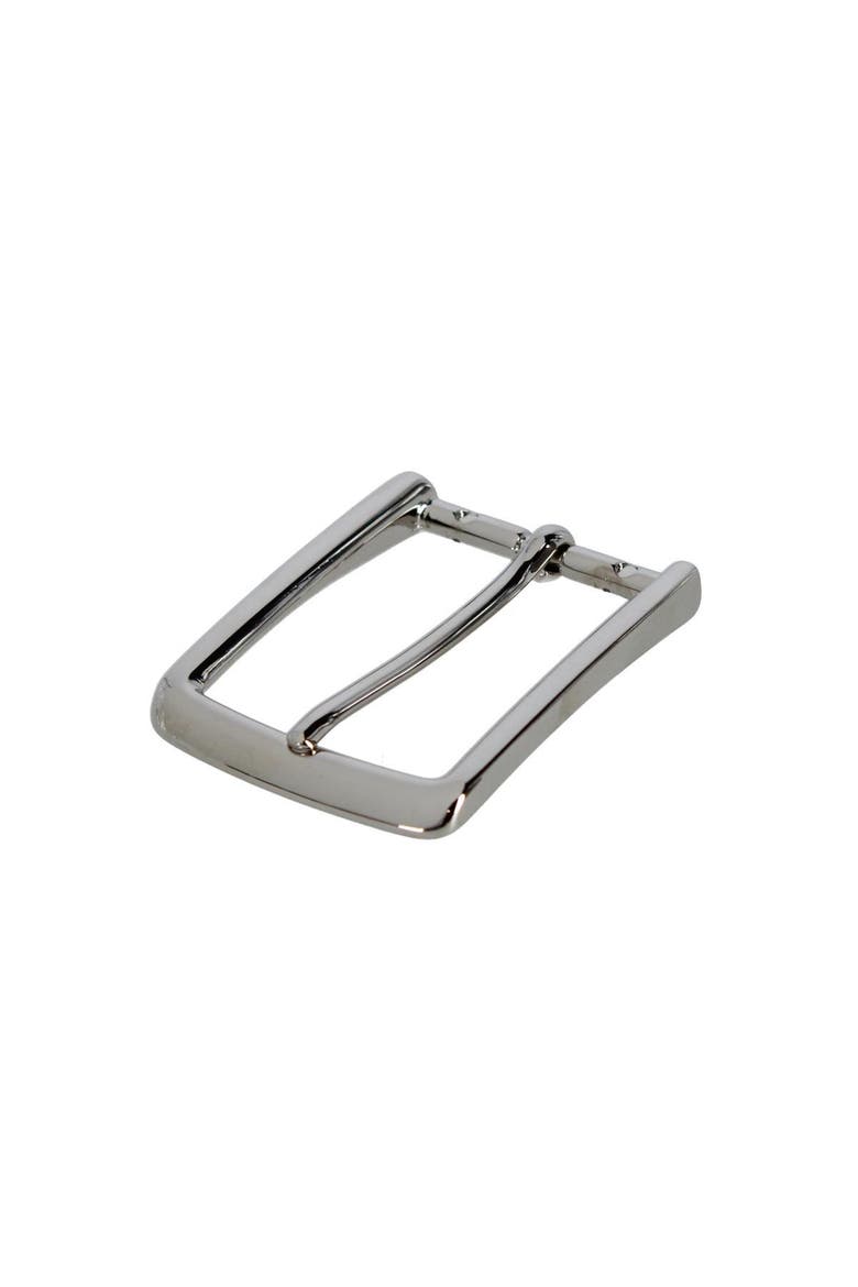 35mm Italian Solid Brass Simple and Classic Harness Belt Buckle, Alternate, color, Shiny Nickel