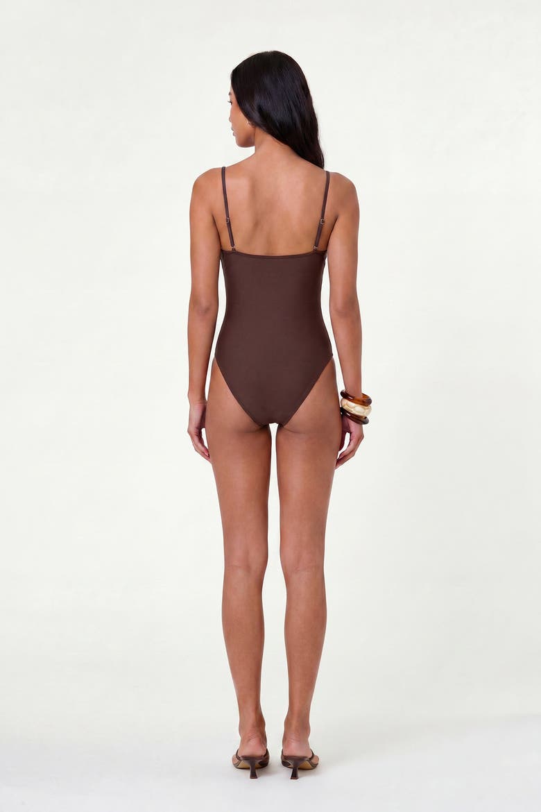 Dione One-Piece Swimsuit, Alternate, color, Espresso