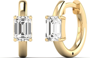 Everlee Emerald Center Lab Diamond Huggie in 14K Gold
