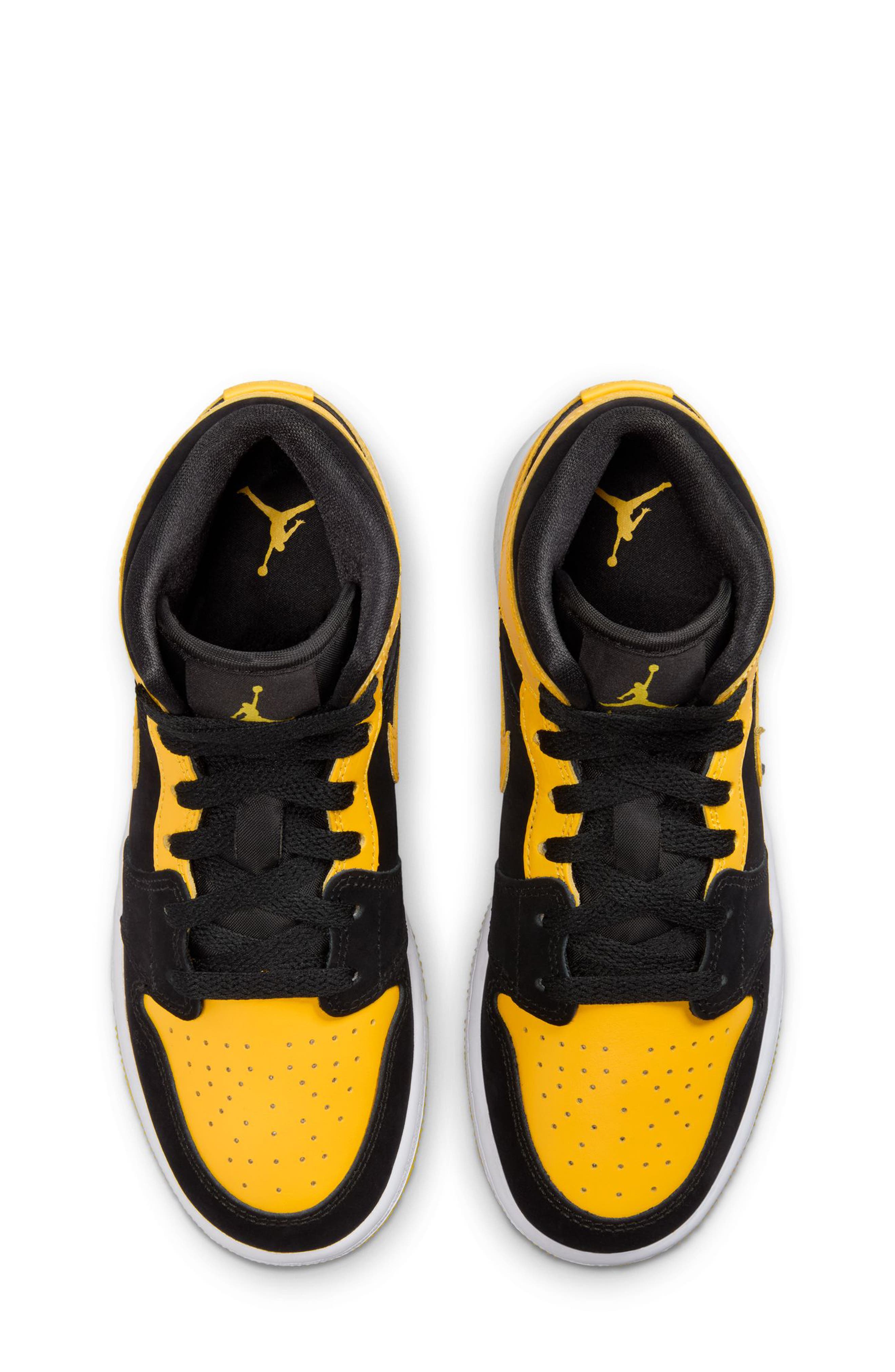 Nike Kids
 Air Jordan 1 Sneaker, Alternate, color, Black/White/Varsity Maize