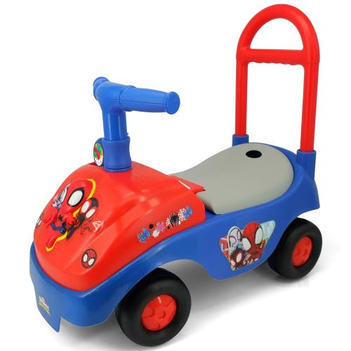Kiddieland Spidey Foldable Handle Rideon W/ Interactive Dashboard & Sounds