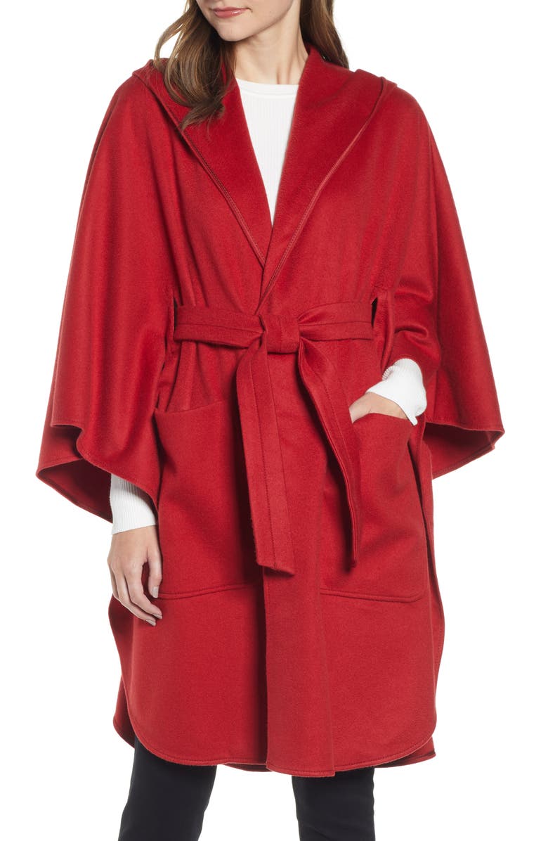 Max Mara Belted Cashmere Poncho, Main, color, 