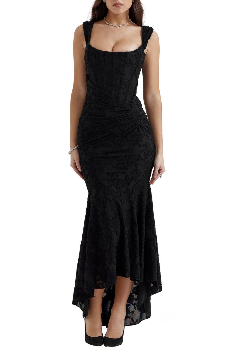 cesca black floral maxi dress House of Cb Cesca Black Floral Maxi Dress