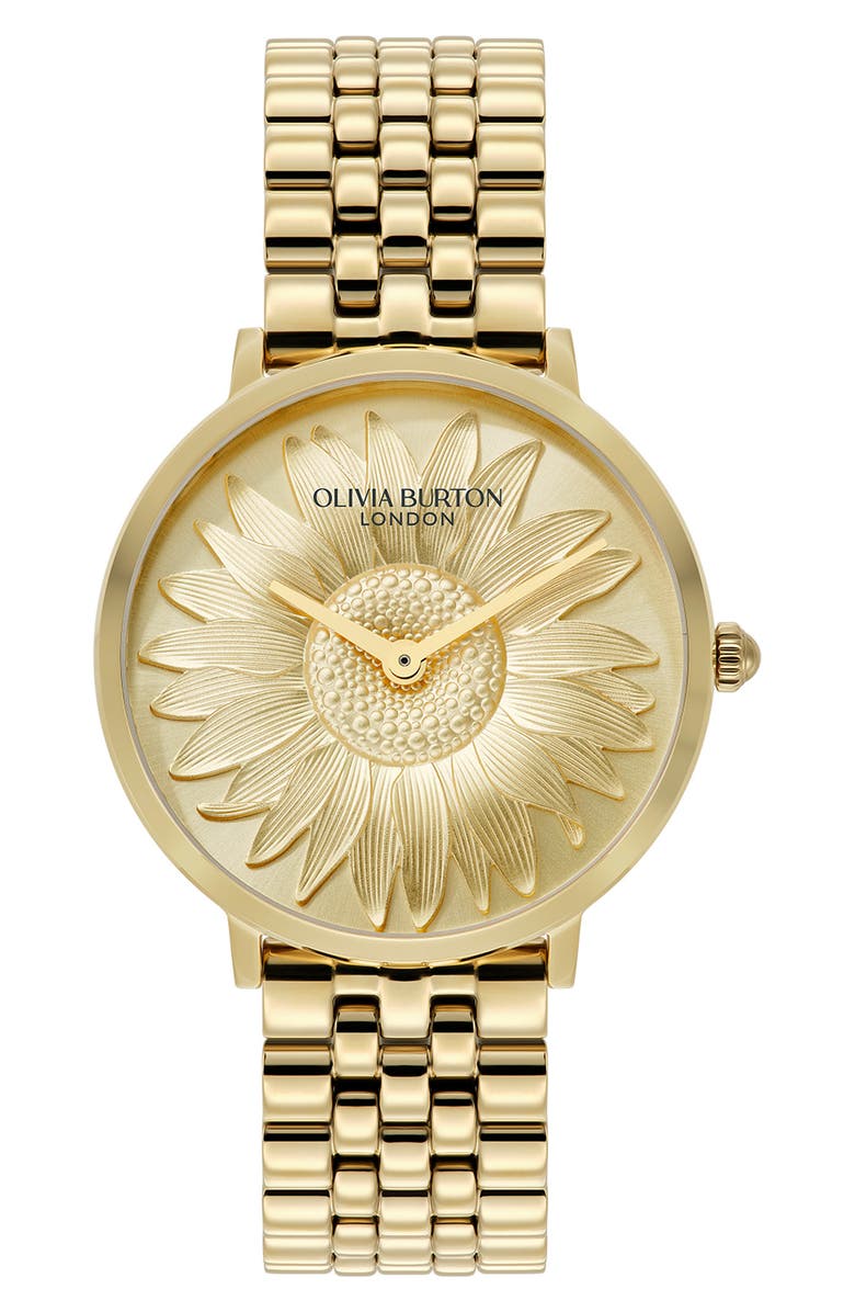 Olivia Burton Sunflower Bracelet Watch, 35mm, Main, color, 