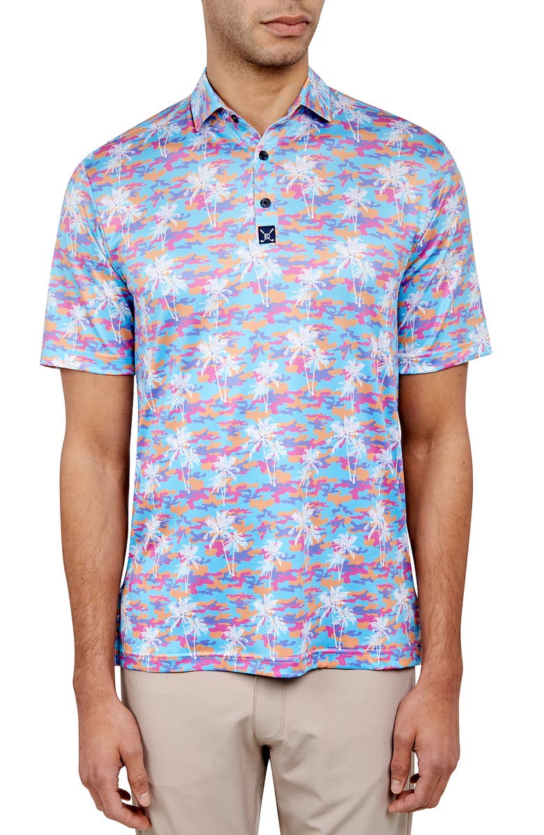 CONSTRUCT Palm Camo Golf Polo, Main, color, 