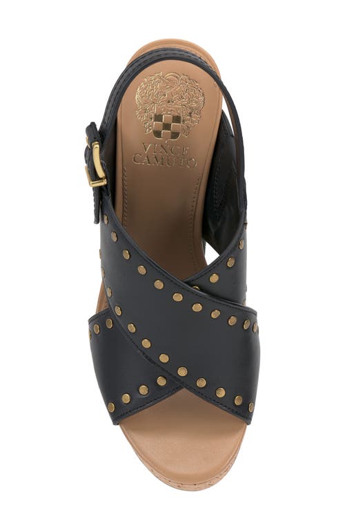 Vince Camuto Ellna Platform Wedge Sandal In Black