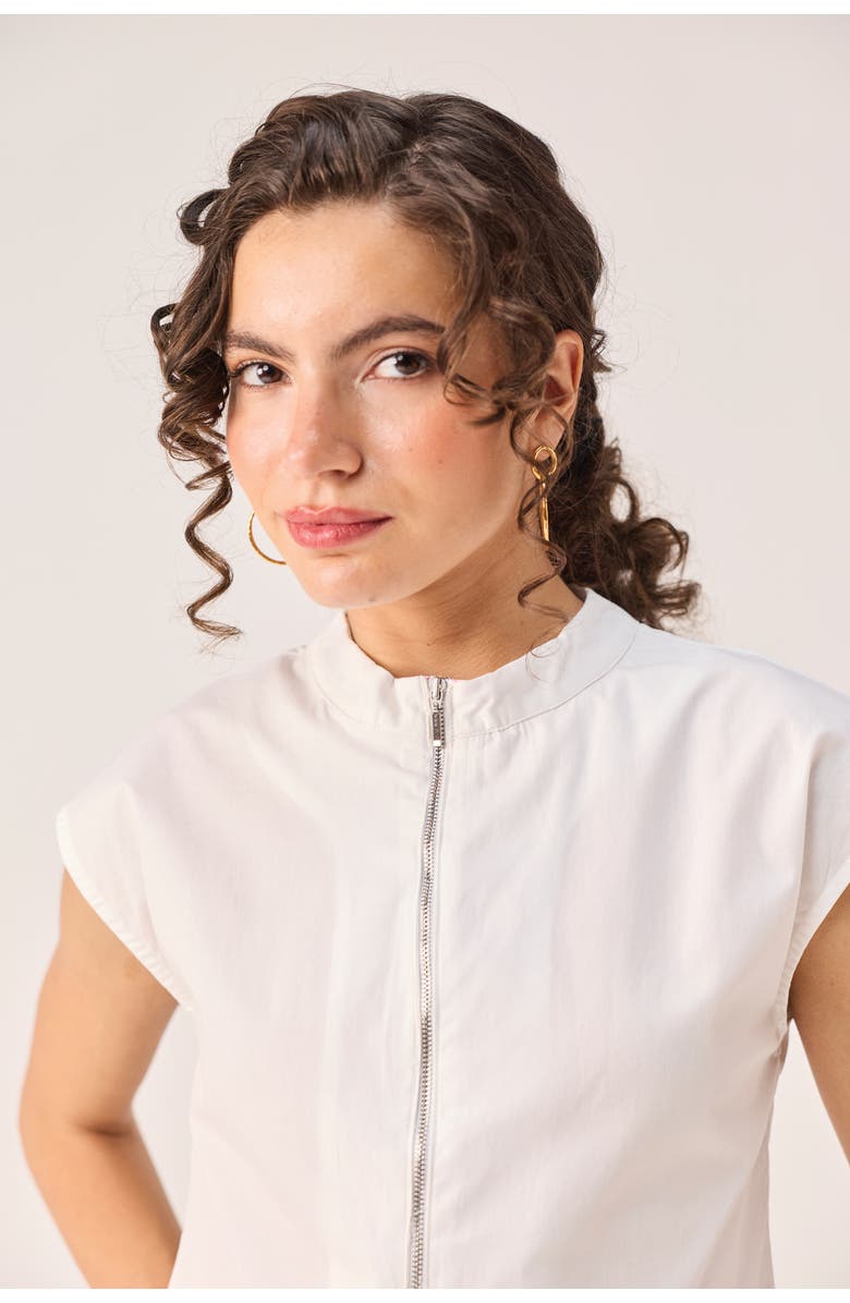 Reistor Zip Front Top, Alternate, color, White