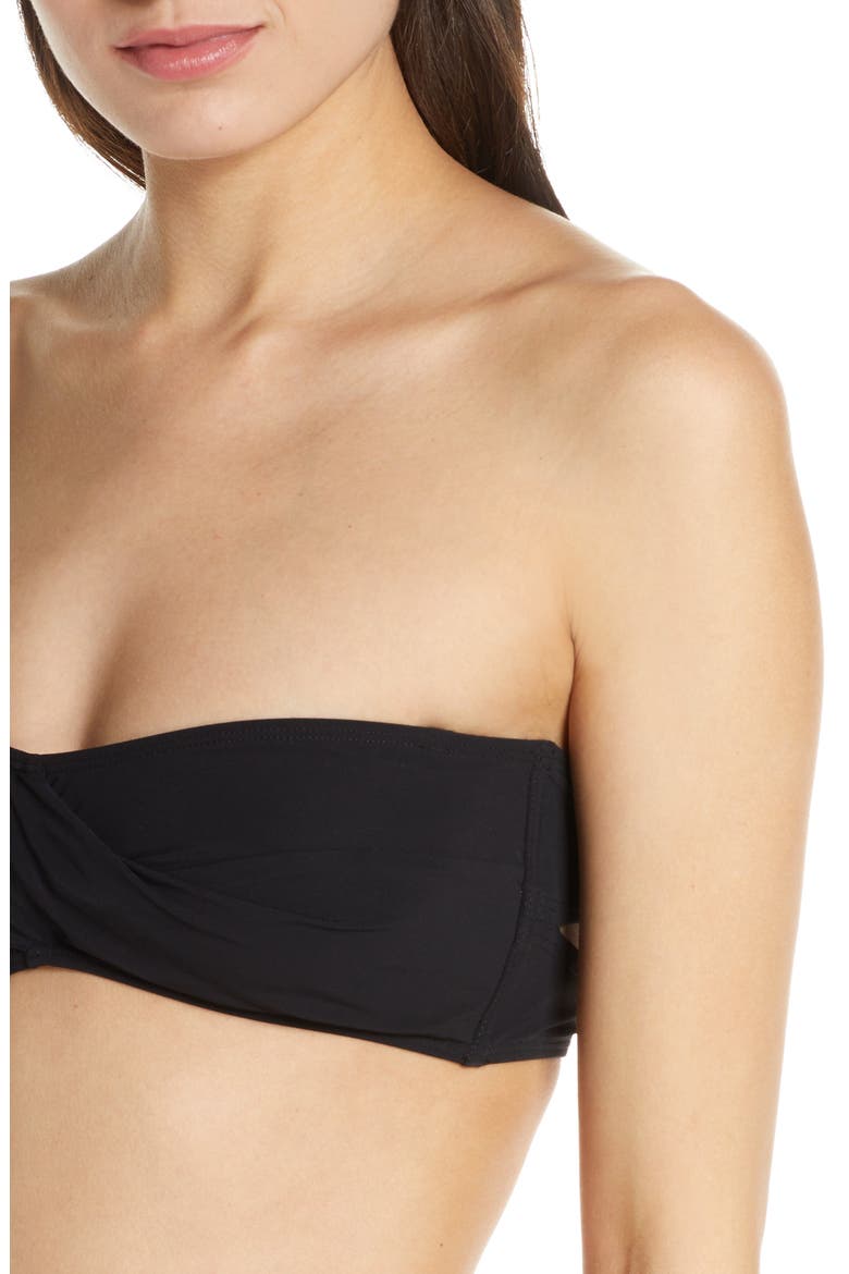 Naty Convertible Bandeau Bikini Top, Alternate, color, BLACK
