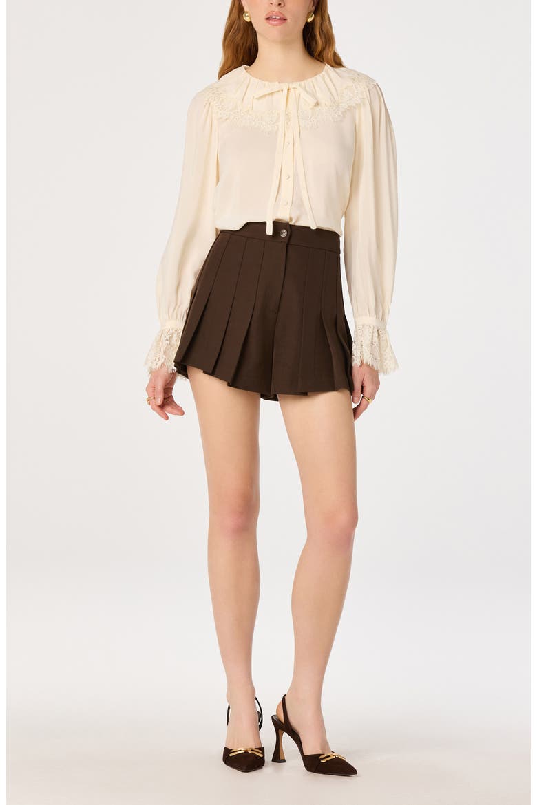 Emberly Lace Trim Top, Alternate, color, CREAM