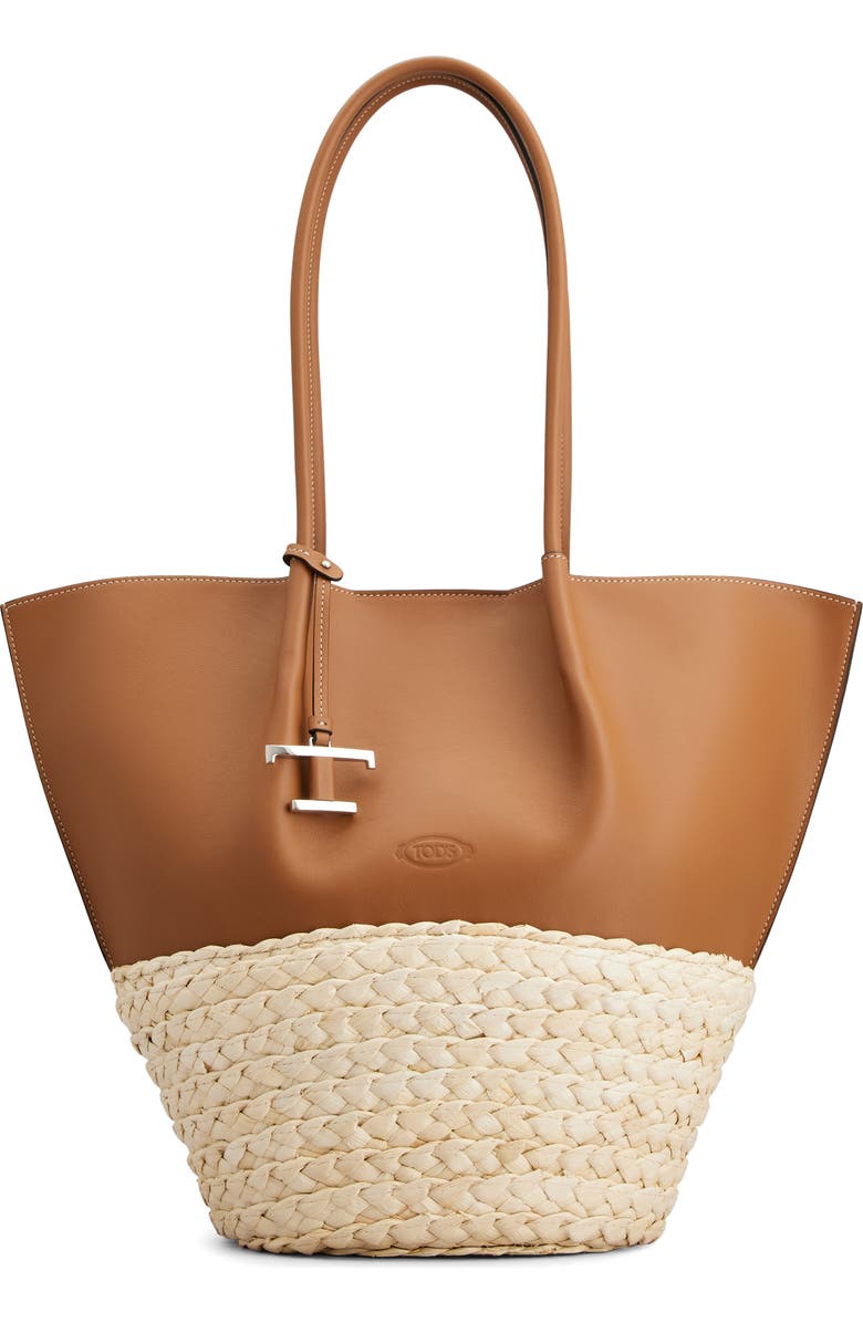 Tod's Medium Bux Mixed Media Tote, Main, color,