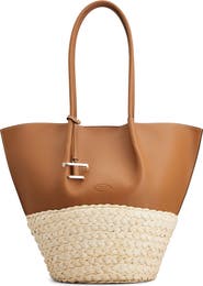 Tod's Medium Bux Mixed Media Tote