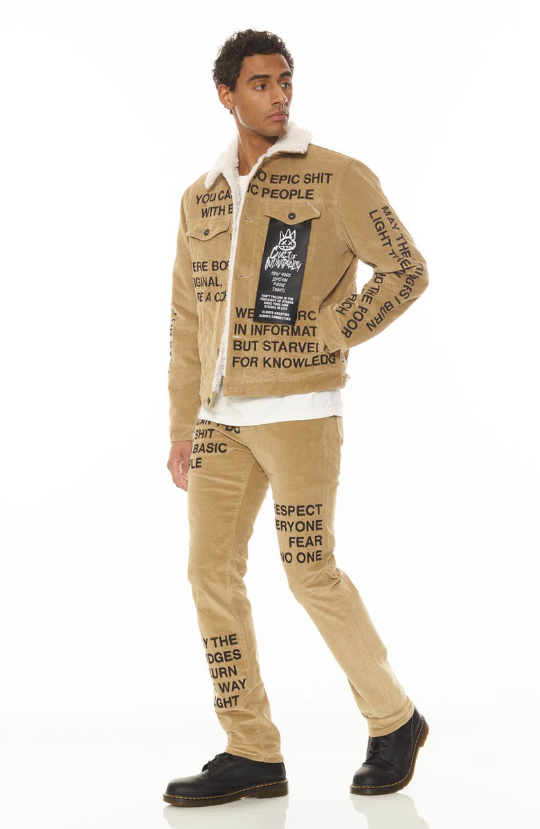 Cult of Individuality Type II Corduroy Jacket with High Pile Fleece Lining, Alternate, color,