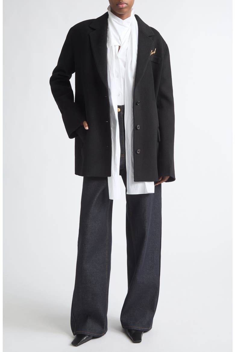 Wool & Cashmere Tailored Jacket, Main, color, BLACK