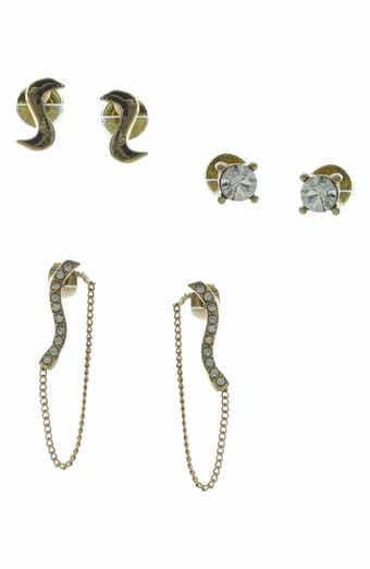 OLIVIA WELLES Set of 3 Mixed Earrings