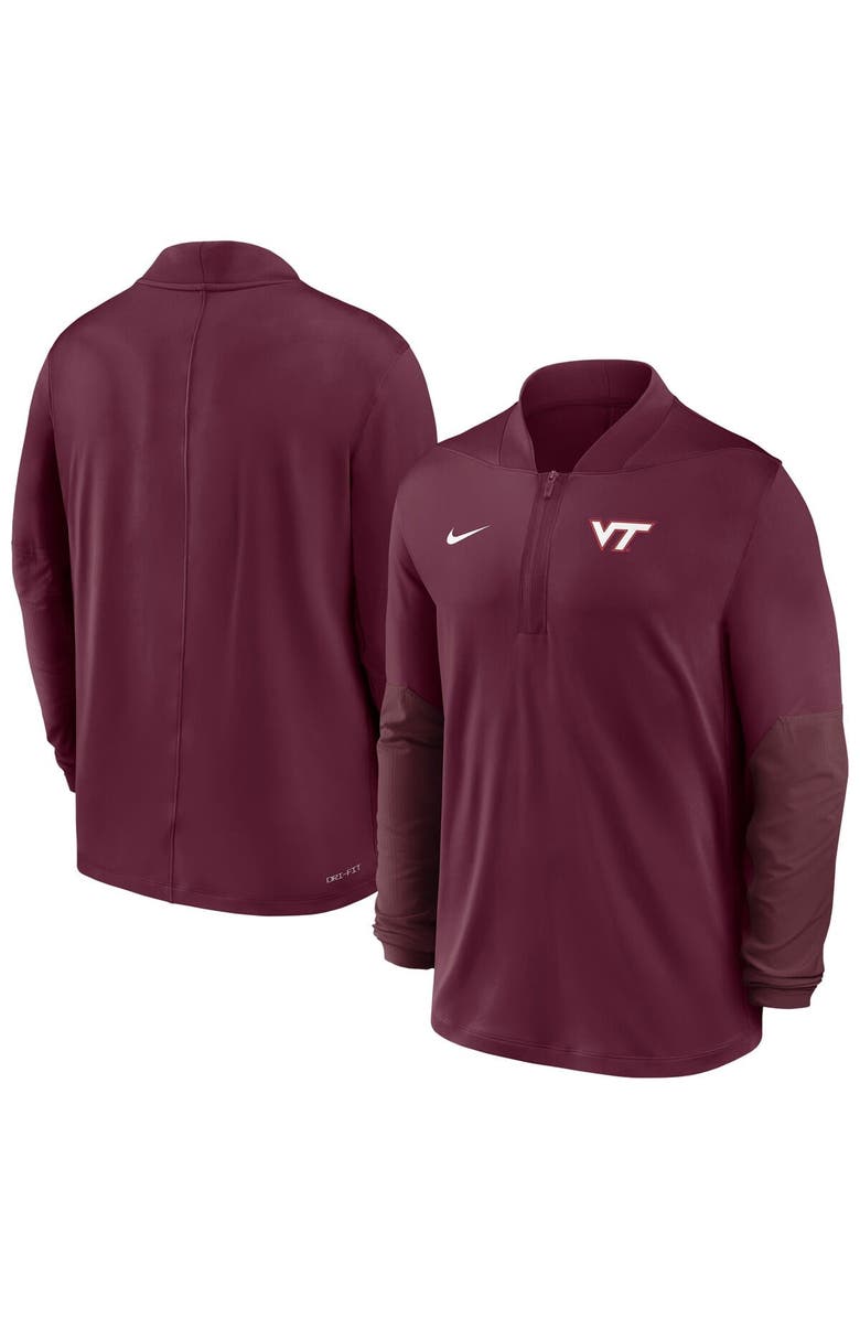 Nike Men
s Nike  Maroon Virginia Tech Hokies Dri-FIT Half-Zip Pullover, Main, color, Maroon