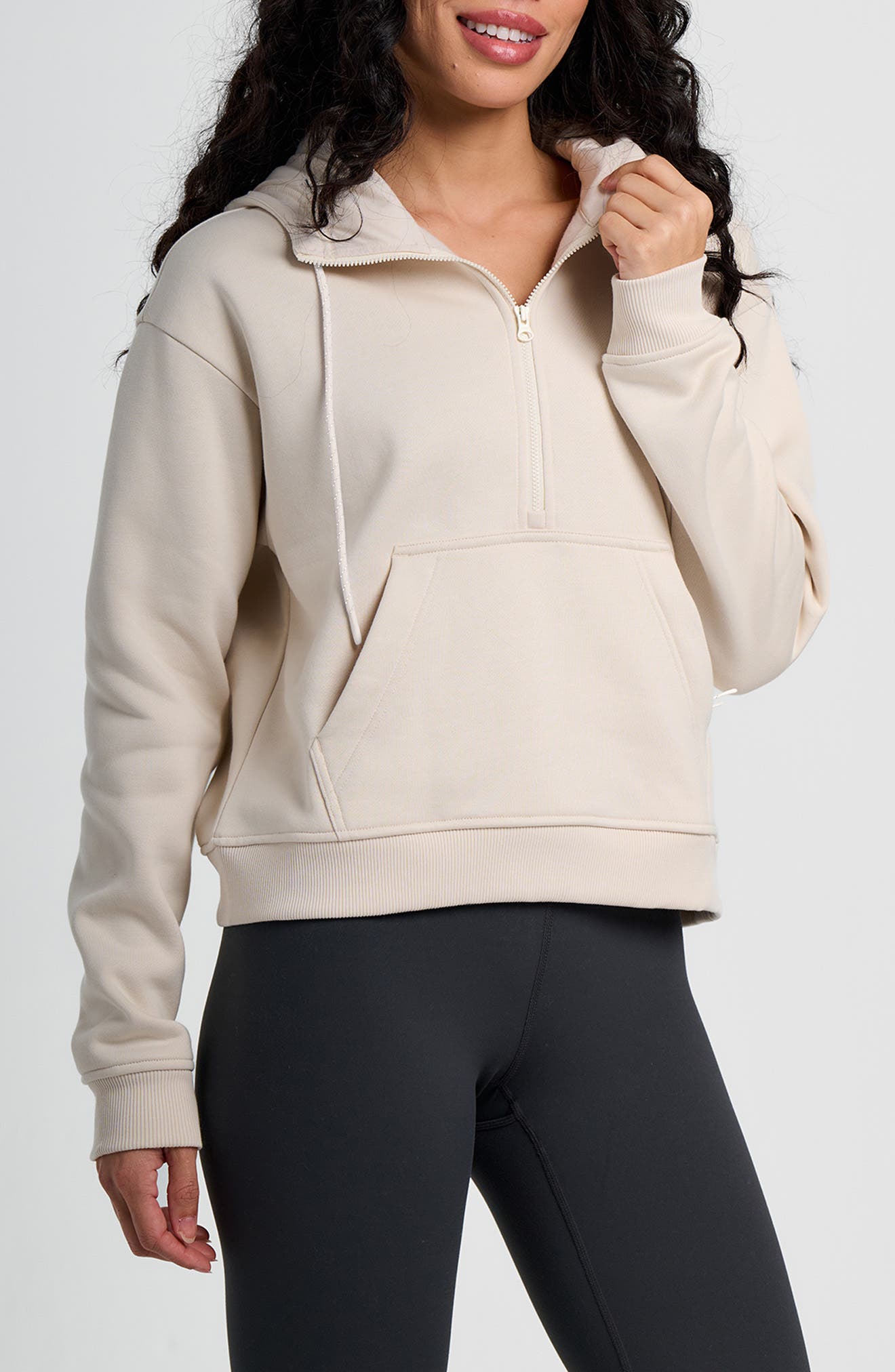 Free Fly Northcoast Fleece Half Zip Hoodie In Gray