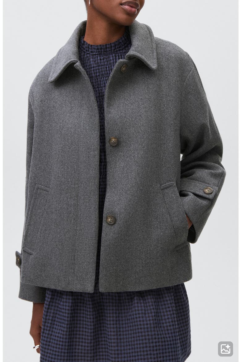 Collar Coat, Main, color, GREY