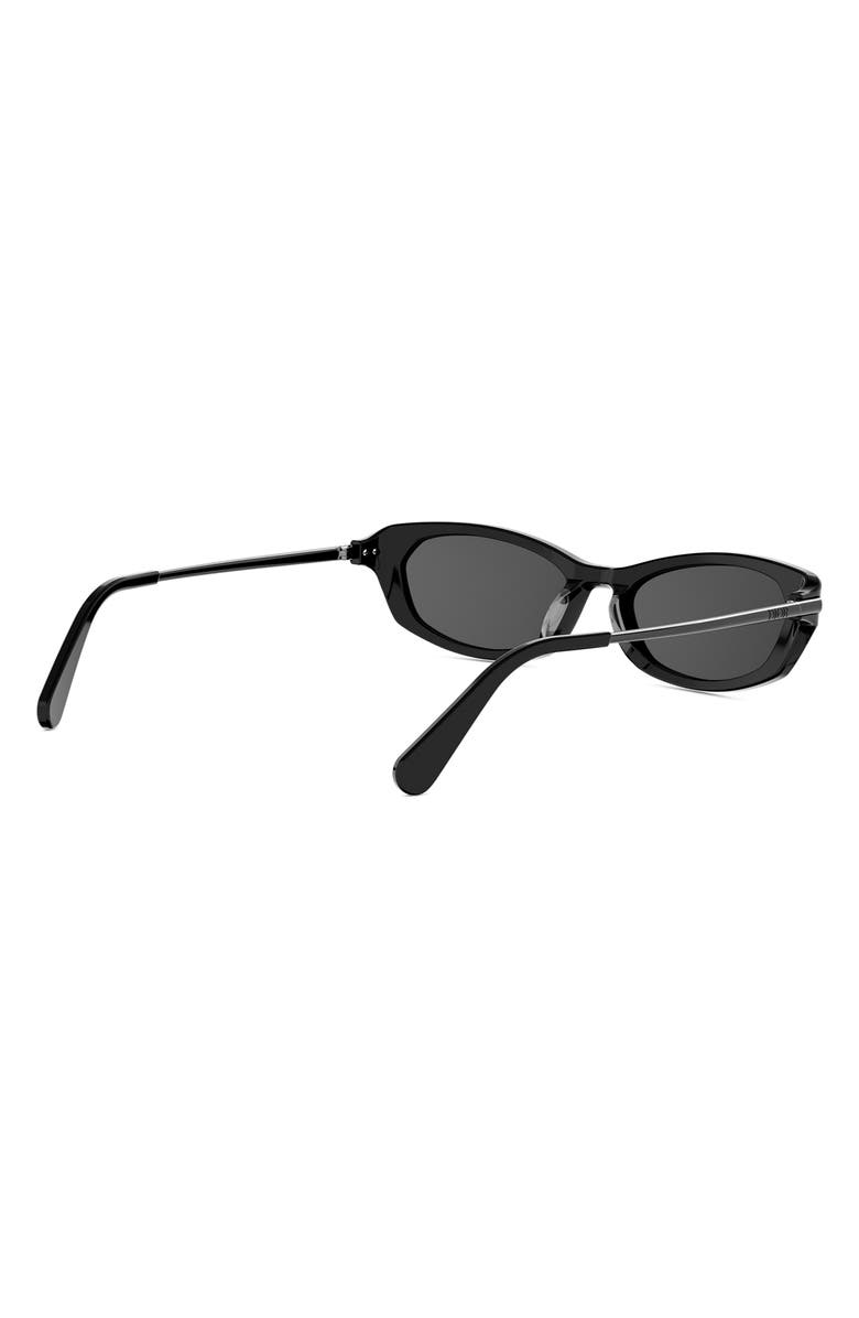 DIOR D-Moon B2I Butterfly Sunglasses, Alternate, color, Shiny Black / Smoke