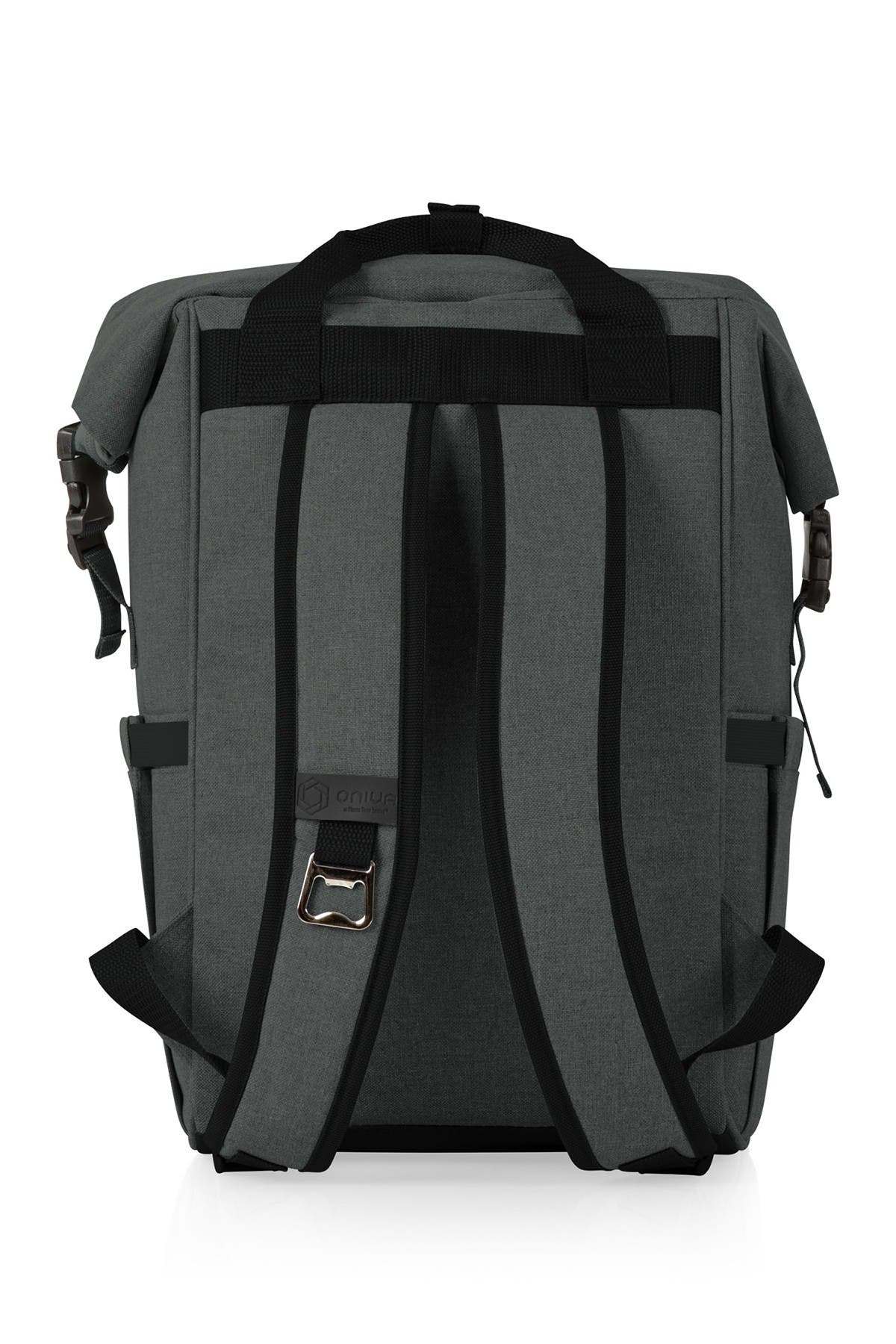 On The Go Roll-Top Cooler Backpack, Alternate, color, HEATHERED GRAY