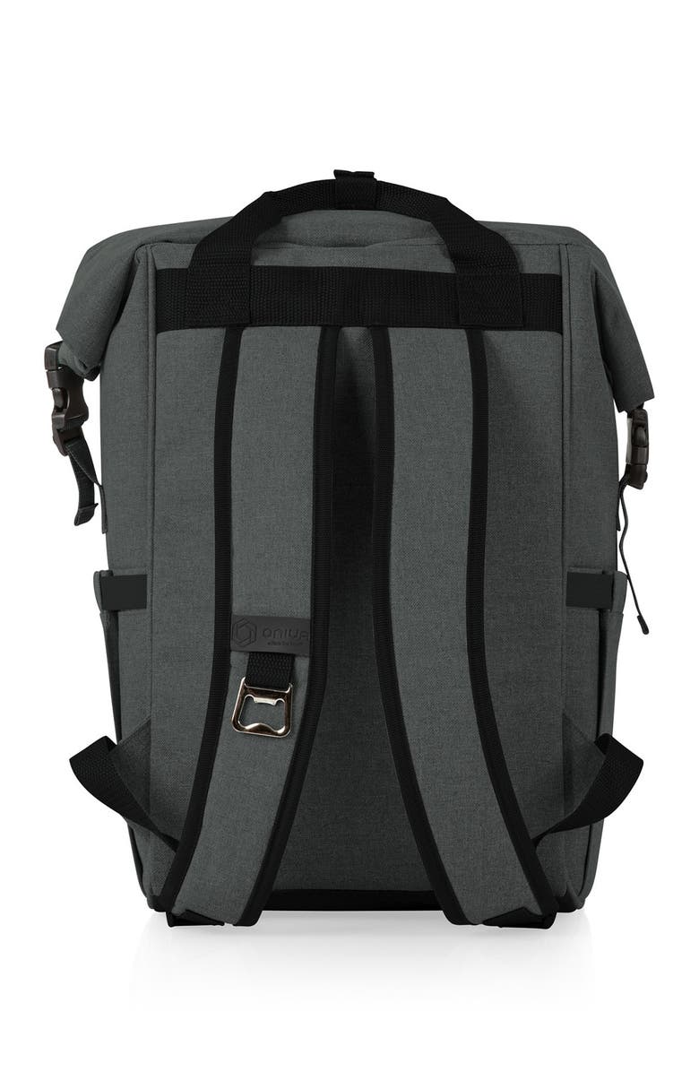 Picnic Time On The Go Roll-Top Cooler Backpack, Alternate, color, Heathered Gray