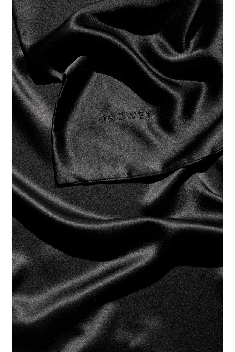 Queen Silk Pillowcase, Alternate, color, Black Jade