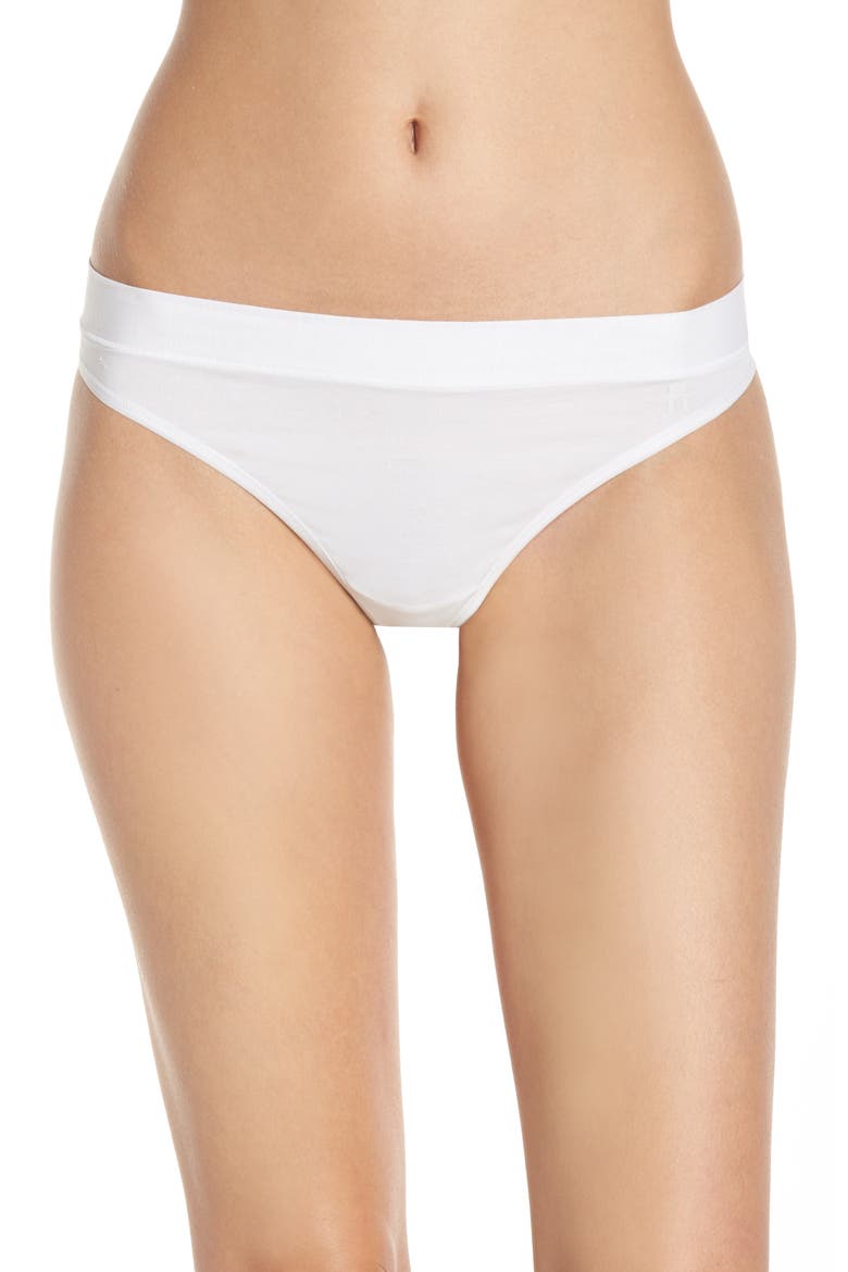 Cool Cotton Thong, Main, color, WHITE