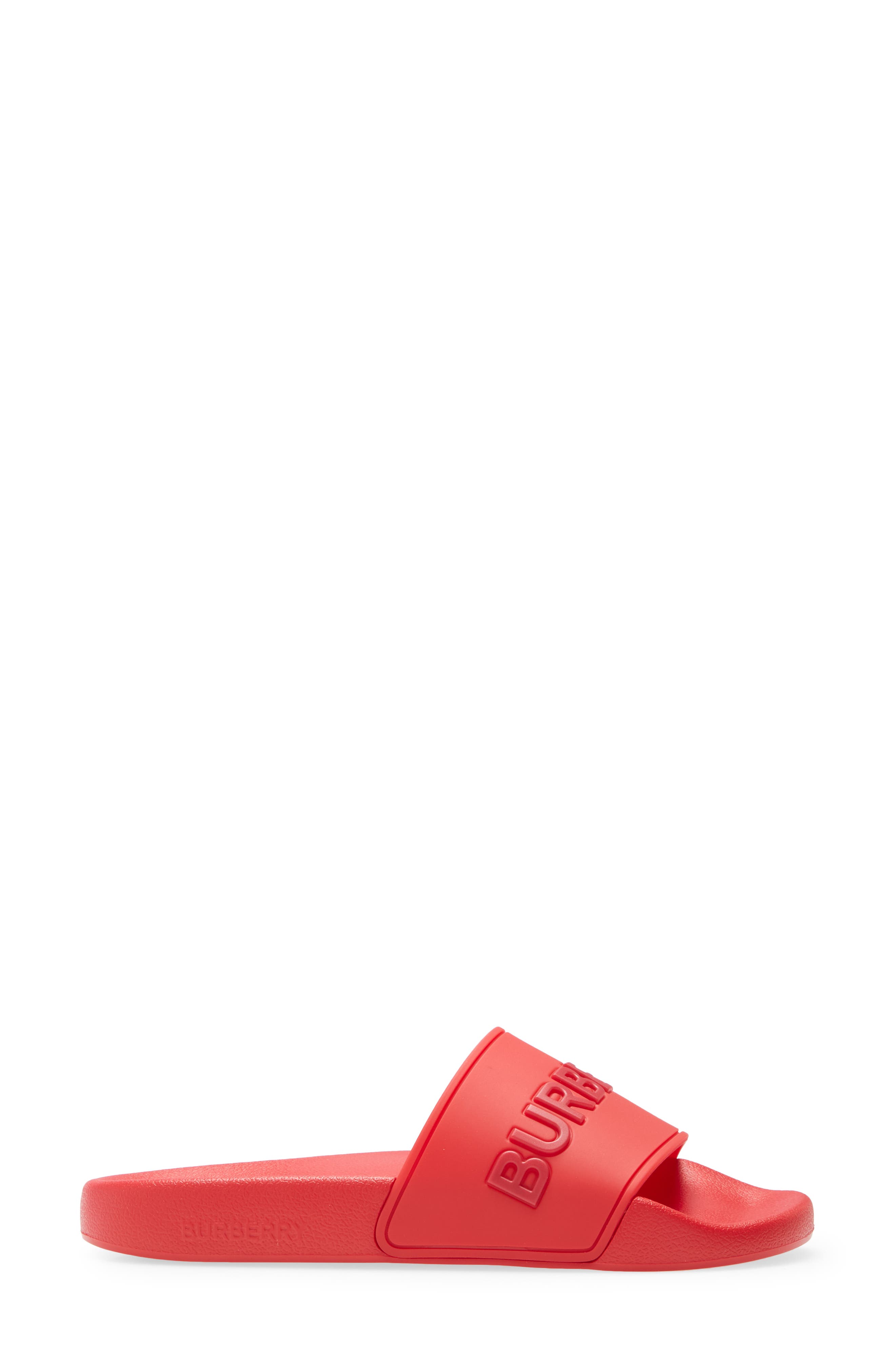 Furley Slide Sandal, Alternate, color, BRIGHT RED
