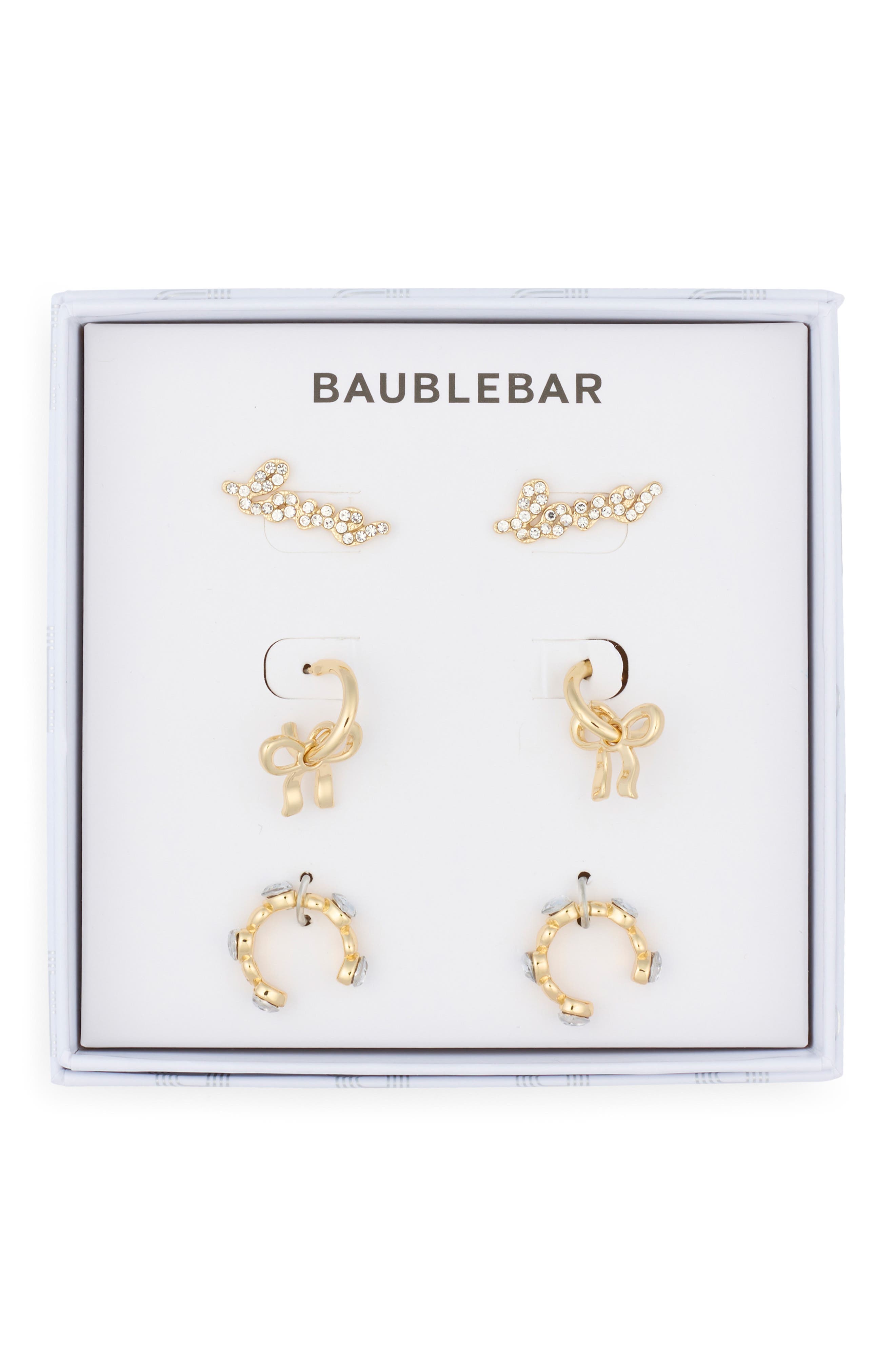 BaubleBar Set of 3 Love Earrings