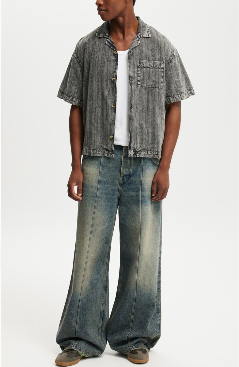 Cotton On Men's Washed Box Fit Short Sleeve Shirt, Alternate, color, 