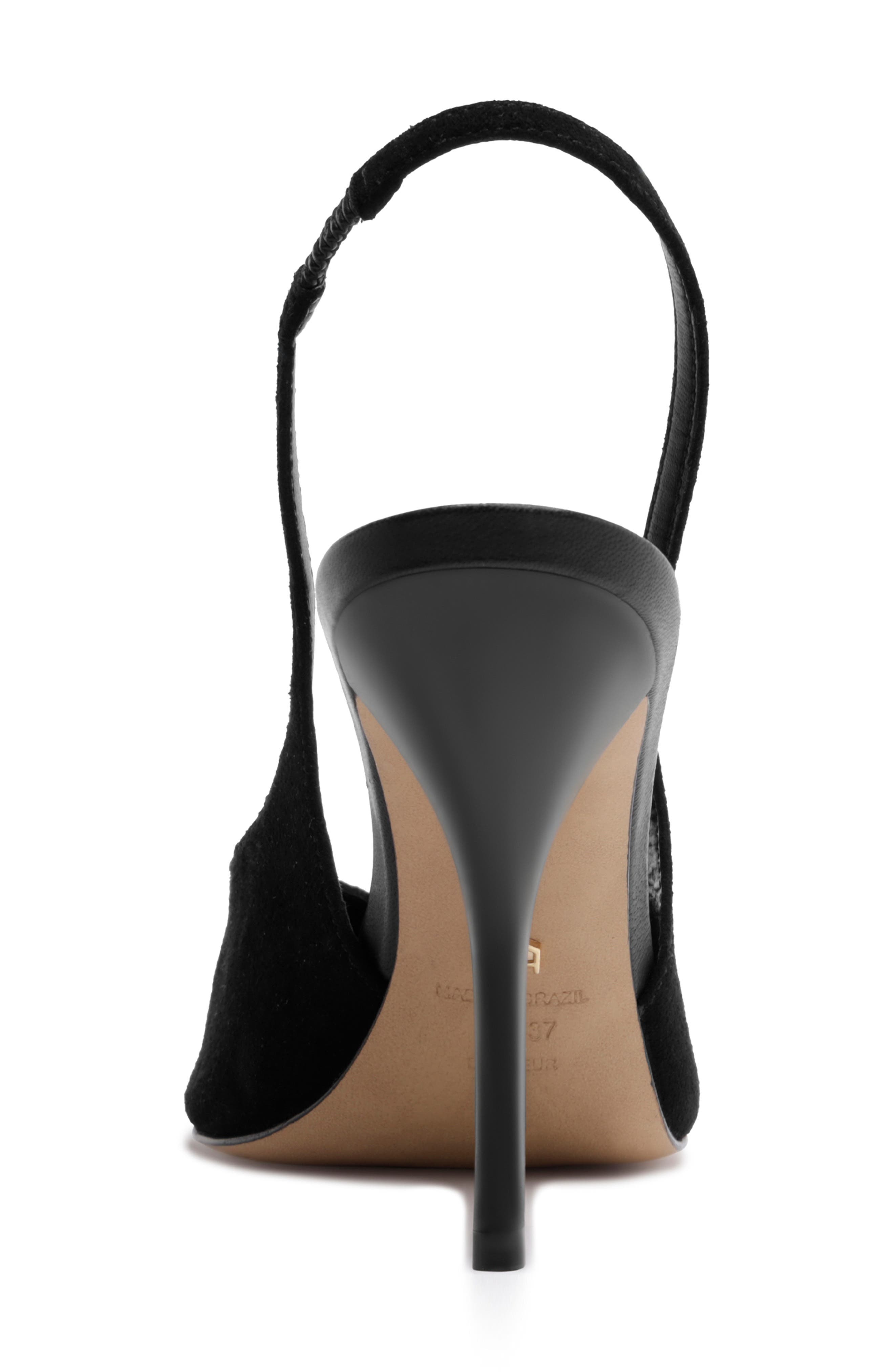 Arezzo Catherine Slingback Pointed Toe Pump, Alternate, color, Black