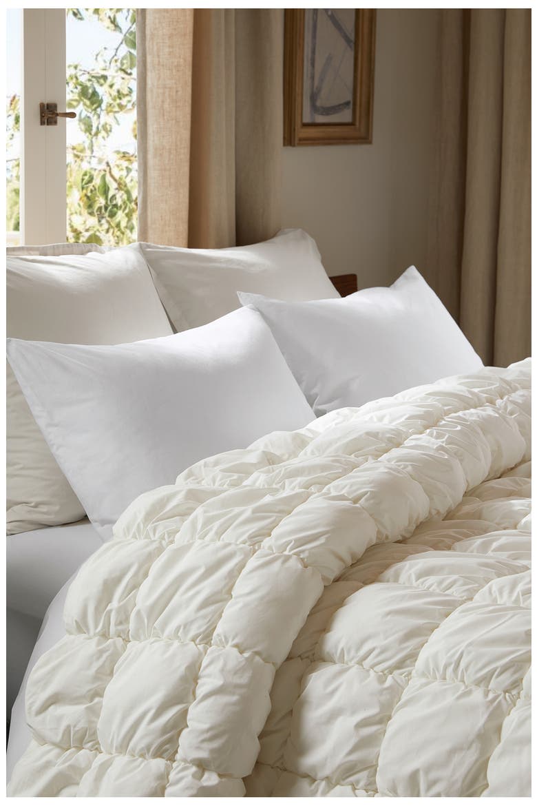 Cozy Quilted Organic Cotton Comforter (Nordstrom Exclusive), Alternate, color, CREAM
