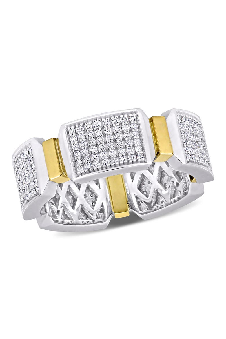 Men's Diamond Cluster Ring 14k Gold, Alternate, color, Diamond