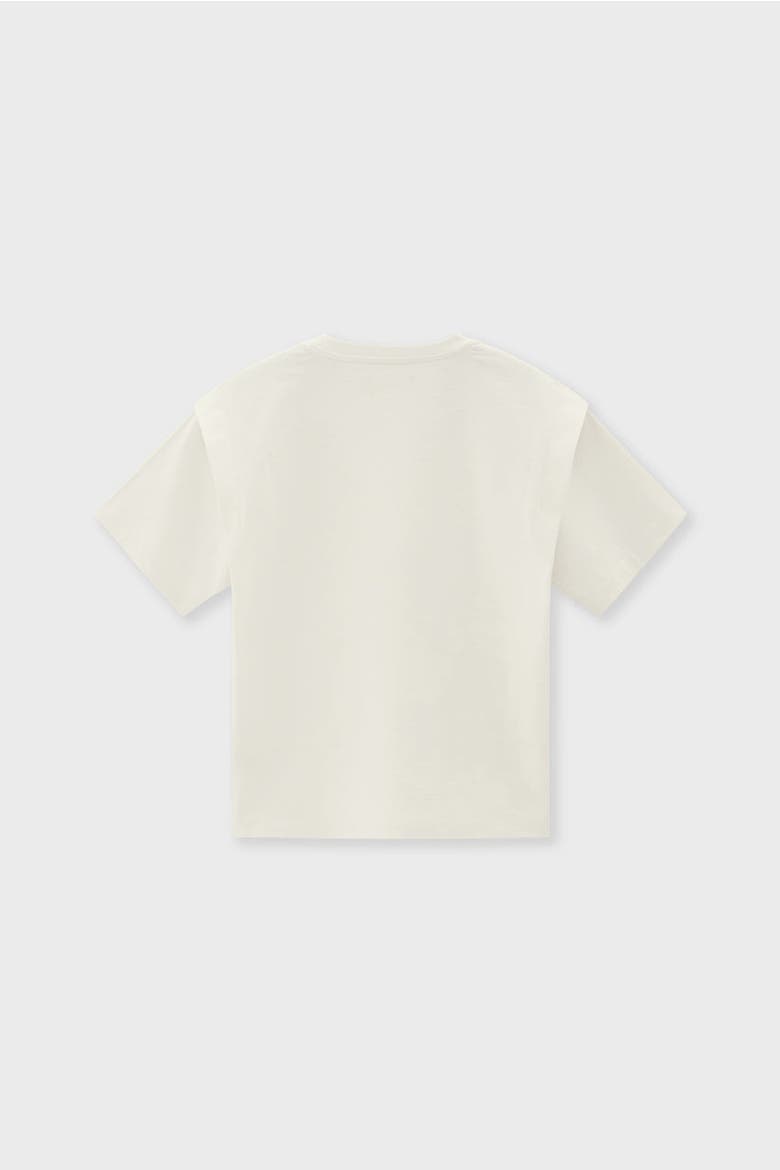 Organic Cotton Inset Sleeve T-Shirt, Alternate, color, Off White