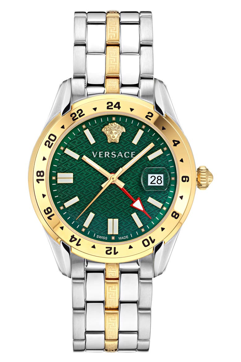 Greca Time Bracelet Watch, 41mm, Main, color, TWO TONE