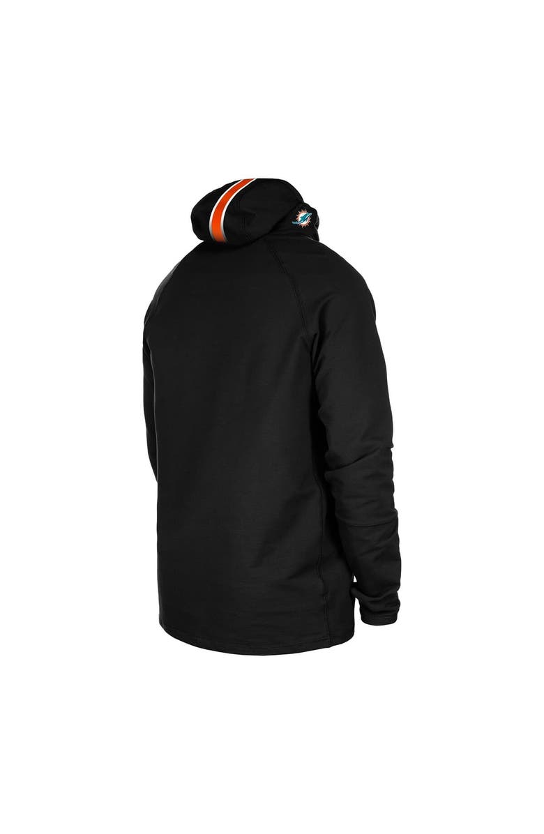 New Era Men's New Era Black Miami Dolphins Functional Fandom Balaclava Helmet Stripe Tri-Blend Hoodie, Alternate, color, Black
