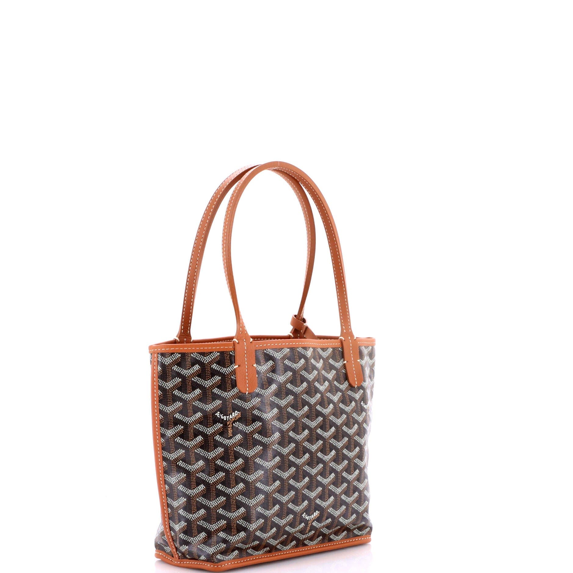 Pre-Owned Goyard Anjou Reversible Tote Coated Canvas Mini, Alternate, color, 