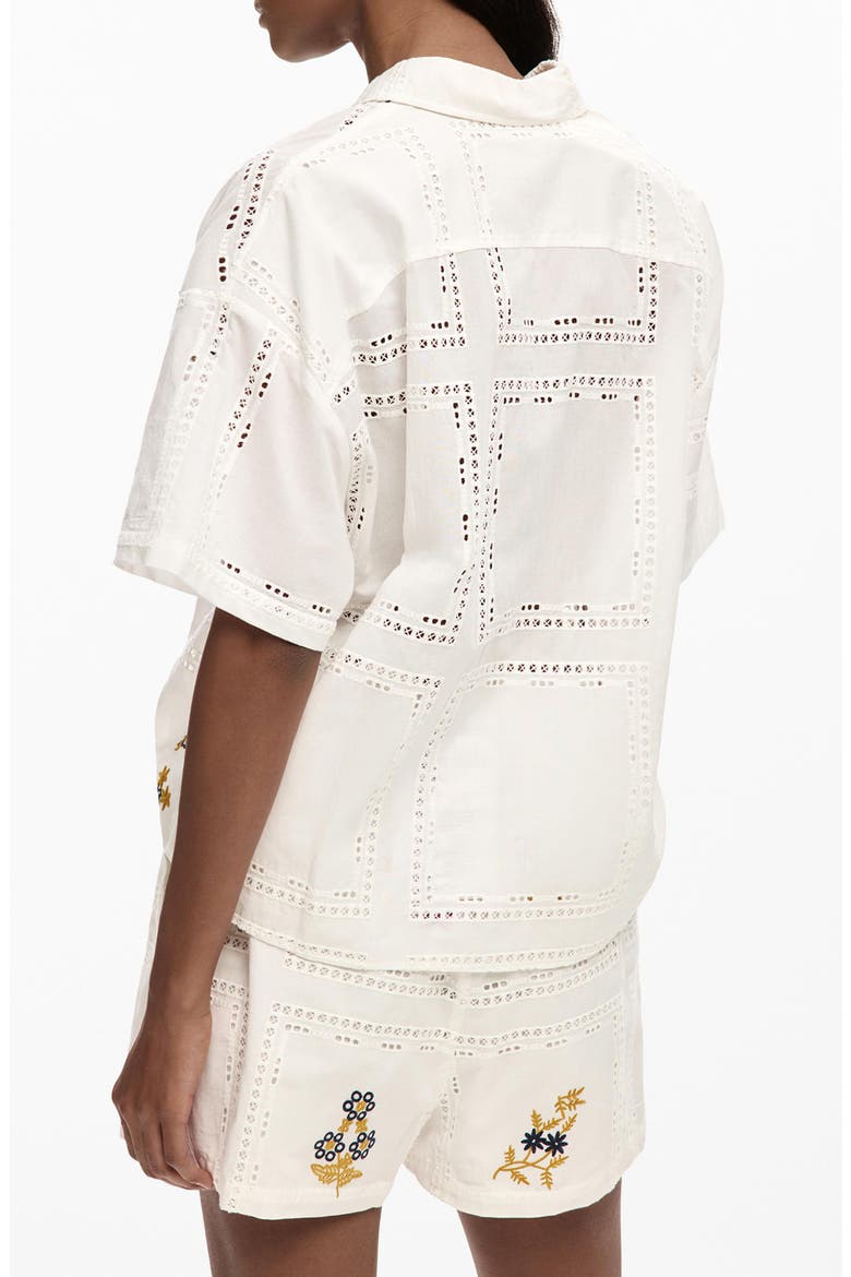Embroidered Woven Shirt, Alternate, color, WHITE