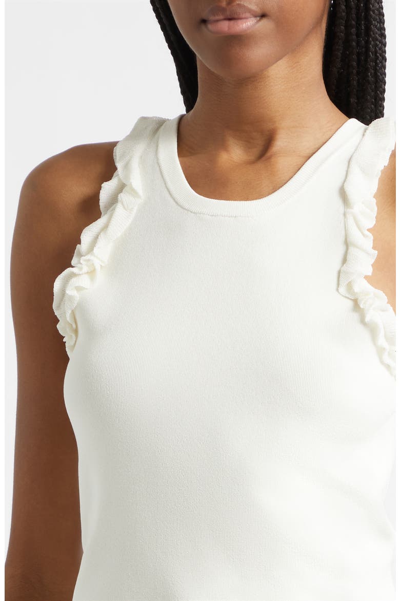 Ruffle Tank, Alternate, color, IVORY