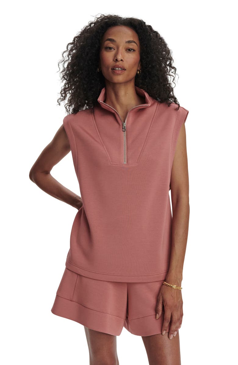 Varley Magnolia 2.0 Sleeveless Half Zip, Alternate, color, Canyon Rose
