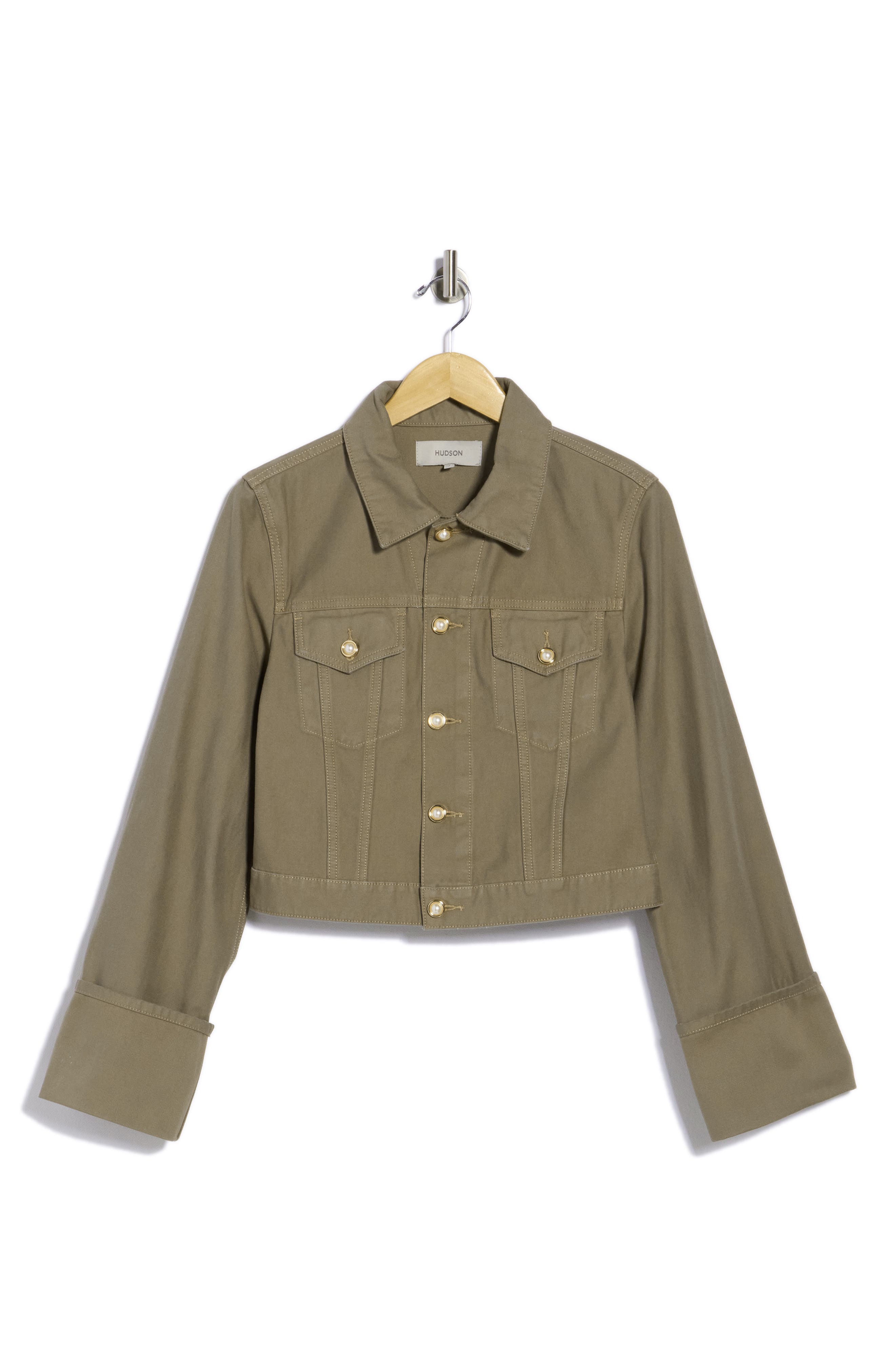 Cuffed Cropped Utility Jacket