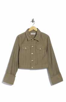 Cuffed Cropped Utility Jacket