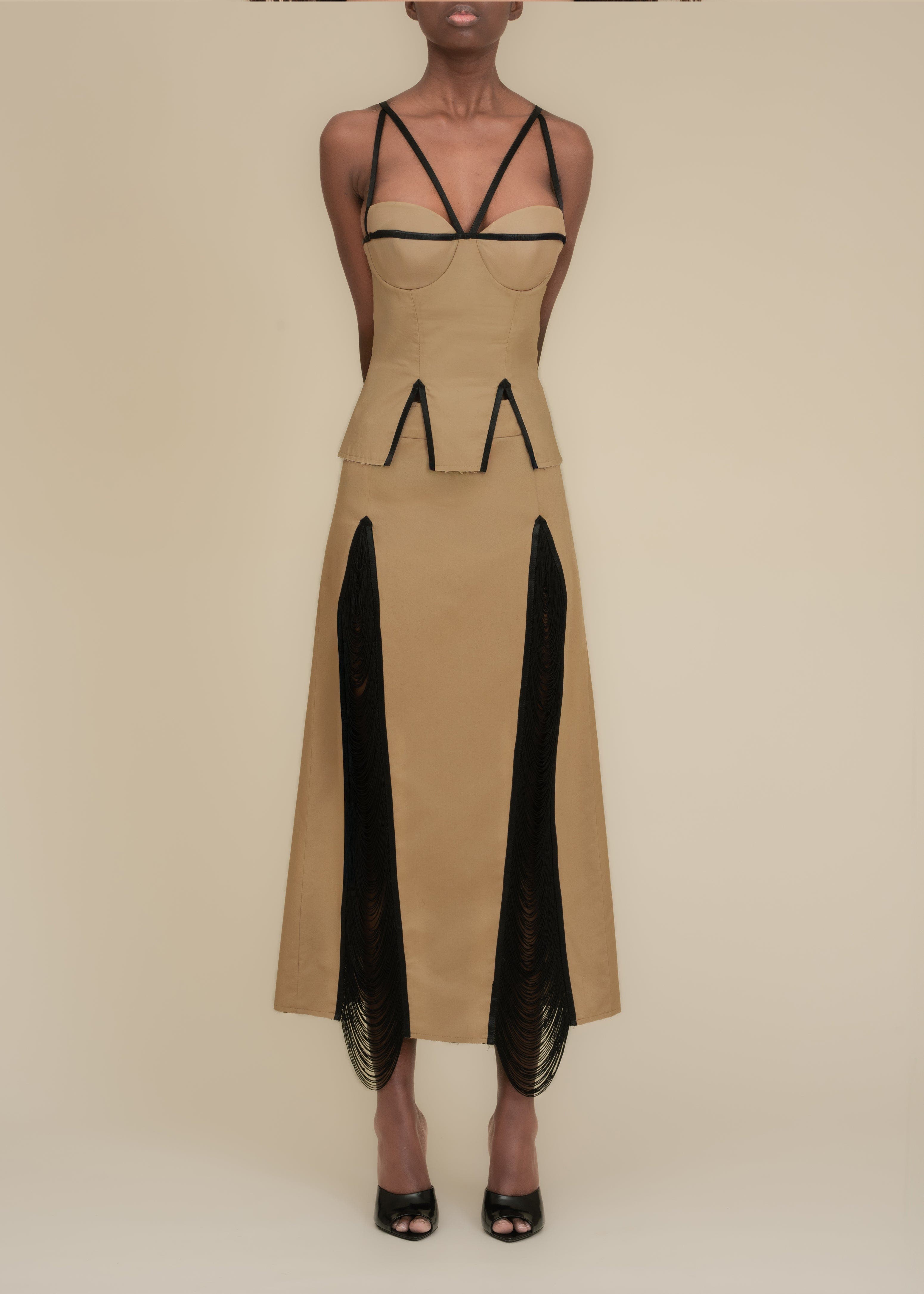 Madeleine Fitted Corset-Inspired Poplin Top - image 4