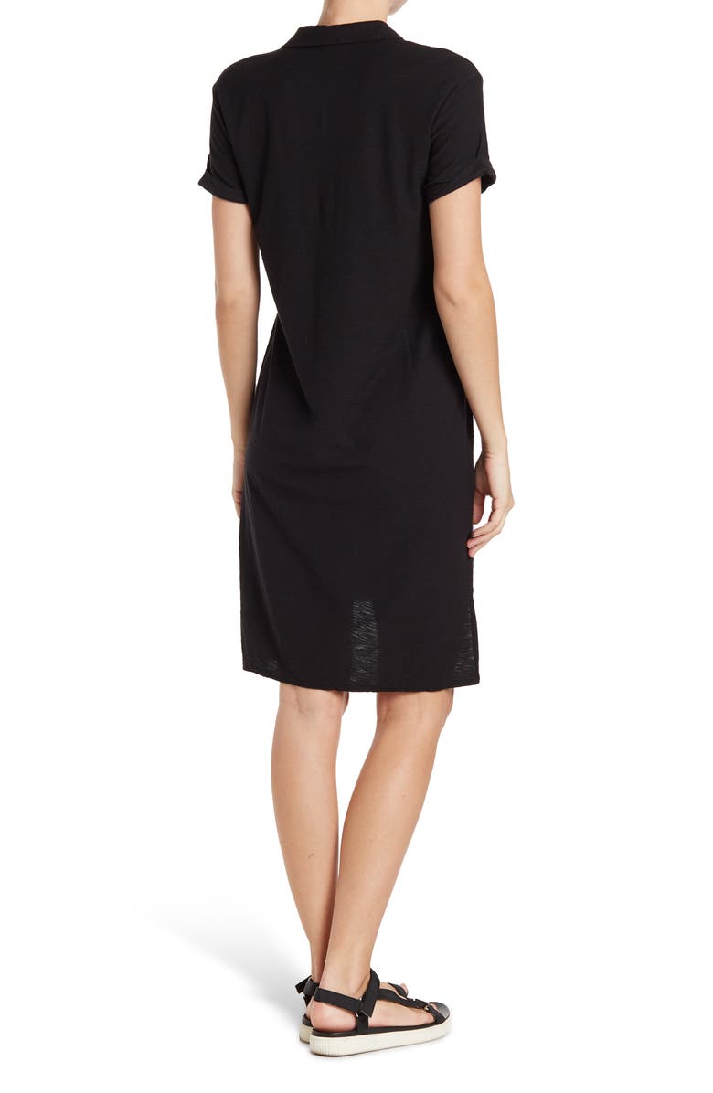 James Perse Short Sleeve High-Low Shirt Dress, Alternate, color,