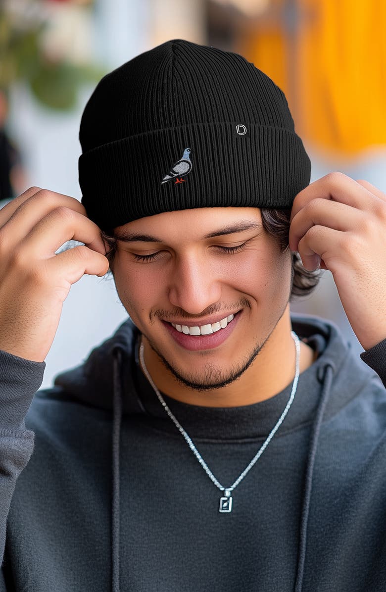Dalix Pigeon Beanie Cap, Alternate, color, Black