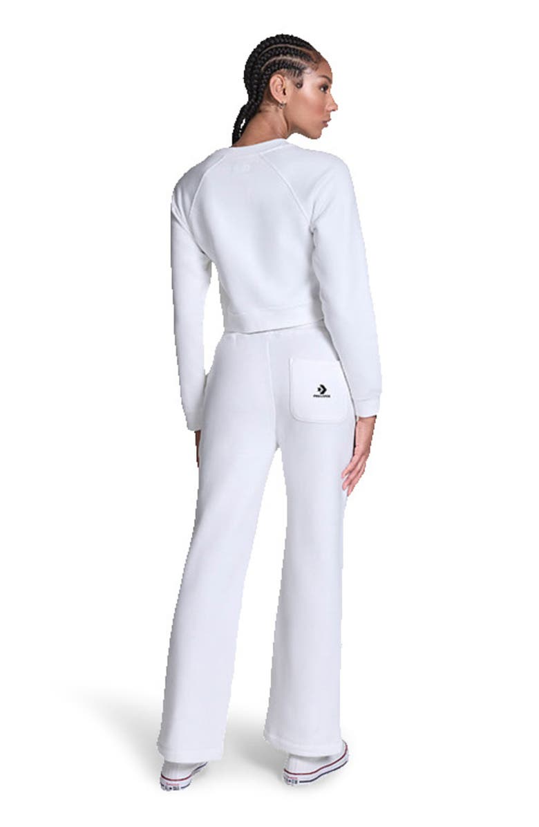 Converse Star Chevron Cropped Crewneck, Alternate, color, White 10A