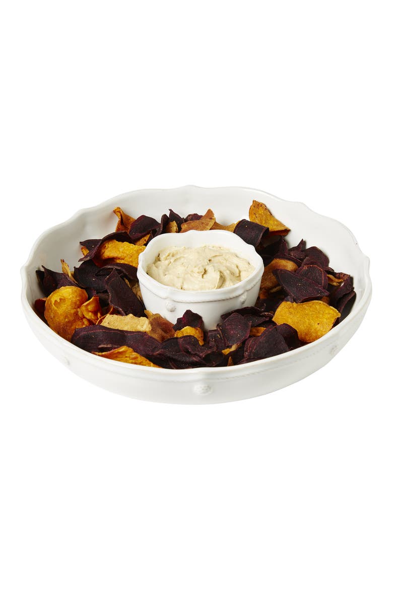 'Berry and Thread' Chips & Dip Serving Bowl, Alternate, color, WHITEWASH