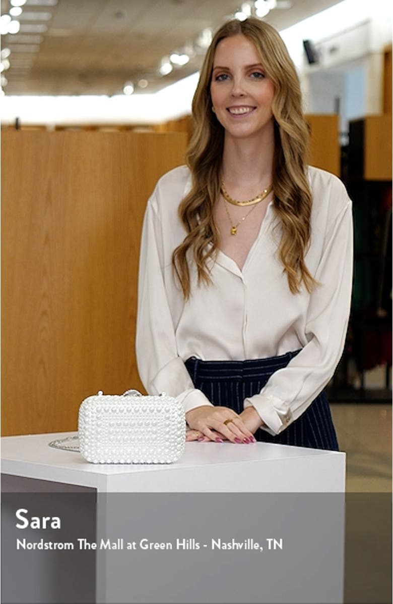 Ari Hotfix Imitation Pearl Clutch, sales video thumbnail